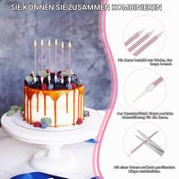 FAMCUCHE Narodeninové sviečky na tortu 36 ks, Tenké dlhé sviečky s držiakmi, 13 cm, Dekorácia na tortu na narodeniny, svadbu, párty 3
