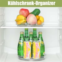 Famhap rotirajući stalak za hladnjak 22+23 cm, okretni za 360°, neklizajući organizator za začine, kupaonicu i kuhinju, prozirni 5
