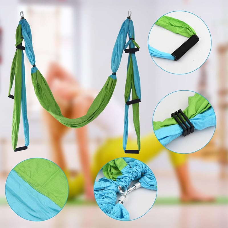 Fangehong Yoga Függőágy 2,5m Antigravitációs Lógó Hinta Nylon Kötélkészlet Felszereléssel