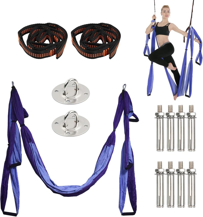 Fangehong Yoga Függőágy 2,5m Antigravitációs Lógó Hinta Nylon Kötélkészlet Felszereléssel