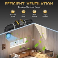 FanGoFast 200 mm csatorna ventilátor inline elszívó ventilátor 230 V csendes EU dugó 1,5 m kábellel fürdőszobába irodába grow helyiségbe 3
