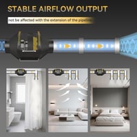 FanGoFast 200 mm csatorna ventilátor inline elszívó ventilátor 230 V csendes EU dugó 1,5 m kábellel fürdőszobába irodába grow helyiségbe 7