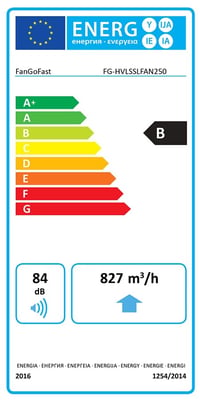 FanGoFast 250 mm-es Elszívó Ventilátor 1680 m³/h Visszacsapó Szeleppel, Ezüst Fali Ventilátor Konyhába Fürdőszobába Garázsba EU Csatlakozóval 10