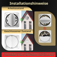 FanGoFast 250 mm-es Elszívó Ventilátor 1680 m³/h Visszacsapó Szeleppel, Ezüst Fali Ventilátor Konyhába Fürdőszobába Garázsba EU Csatlakozóval 7