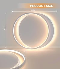FANLG Dimmelhető LED mennyezeti lámpa 3000K-6000K 24 W 2400 lm modern nappali hálószoba konyha 40 x 35 x 5.5 cm 3