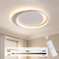 FANLG Dimmelhető LED mennyezeti lámpa 3000K-6000K 24 W 2400 lm modern nappali hálószoba konyha 40 x 35 x 5.5 cm 1