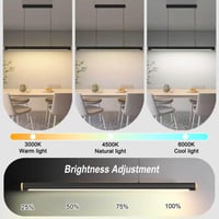 FANLG LED visilica za iznad blagovaonskog stola 80 cm crna, prigušiva s daljinskim upravljačem, 28W, moderan luster podesive visine za kuhinju, ured i dnevni boravak 2