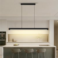 FANLG LED visilica za iznad blagovaonskog stola 80 cm crna, prigušiva s daljinskim upravljačem, 28W, moderan luster podesive visine za kuhinju, ured i dnevni boravak 5