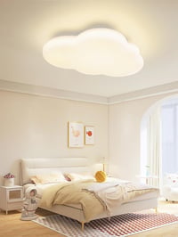 FANLG LED Mennyezeti Lámpa 45W 50cm Felhő Forma Dimmelhető Távirányítóval 3000-6000K - B50 Cm Dimmable 6