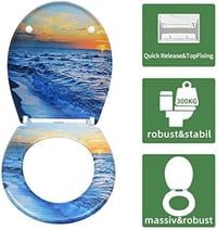 Fanmitrk Duroplast WC ülőke lágyzárással, gyorskioldással, O-alakú 5