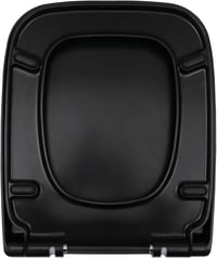 Fanmitrk négyzet alakú WC ülőke soft-close mechanizmussal, fekete duroplast 4