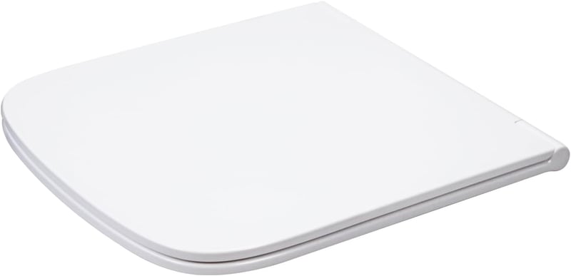 Fanmitrk Négyzet WC-ülőke Soft-Close Mechanizmussal, Fehér Duroplast