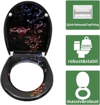 Fanmitrk WC-ülőke Duroplast Buborék Mintás Soft-Close Gyorslecsapódás 2