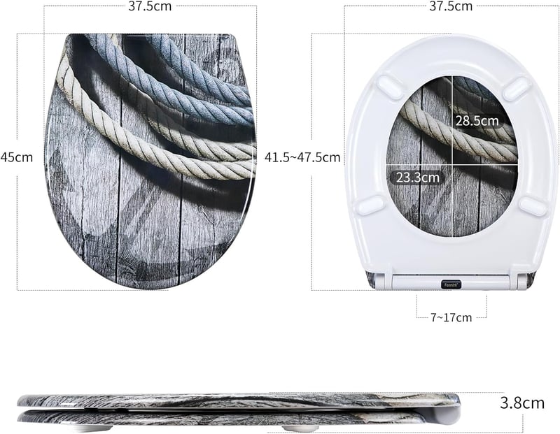 Fanmitrk WC ülőke soft-close mechanizmussal, gyorslecsapódás funkcióval