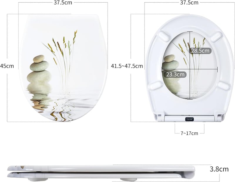 Fanmitrk WC ülőke soft-close mechanizmussal, gyorsleoldás, duroplast fedél