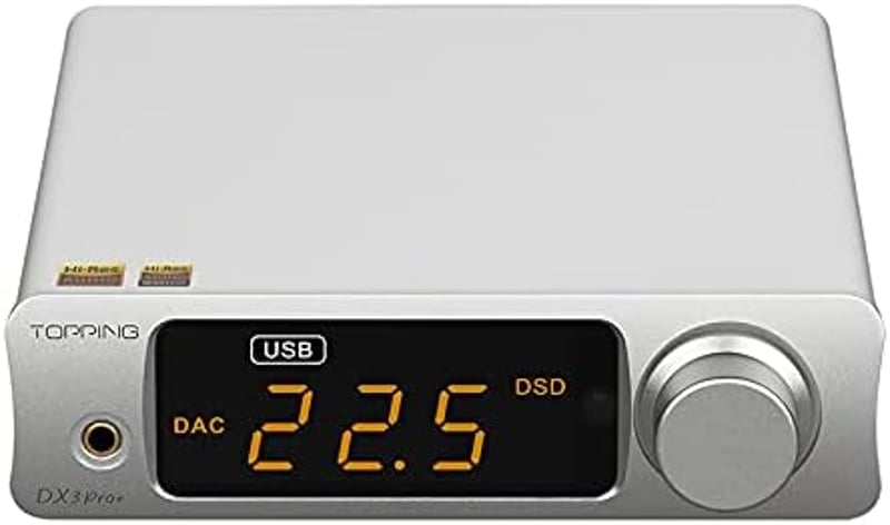 Fanmusic Topping DX3 Pro+ ES9038Q2M Bluetooth DAC erősítő ezüst