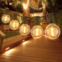 FANSANMY LED Fényfüzér Kültéri 18m IP45 Vízálló 30+1 G40 Izzó Kerti Dekoráció 1