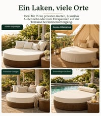 FANSU Okrugla rastezljiva plahta 180x180+25 cm bež, mekana pamučna plahta na gumu za boxspring krevete, prozračna zaštita za madrac za hotele i vodene krevete 7