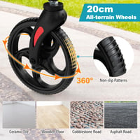 Rollator pliabil 2 în 1 FANTASK, reglabil pe înălțime în 6 trepte, cadru de mers din aluminiu cu scaun, geantă, frână și suport pentru baston, albastru 5