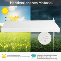 FANTASK Klemm markíza na balkón, šírka 300 cm, s ručnou kľukou, bez vŕtania, výškovo nastaviteľná, odolná voči UV žiareniu, vodoodpudivá, béžová 4