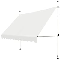 FANTASK Klemm markíza na balkón, šírka 300 cm, s ručnou kľukou, bez vŕtania, výškovo nastaviteľná, odolná voči UV žiareniu, vodoodpudivá, béžová 1