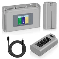 Fantasyo DJI Mini 2 SE Intelligens Akkumulátor 2400mAh 2db + LED Töltő Szett 1