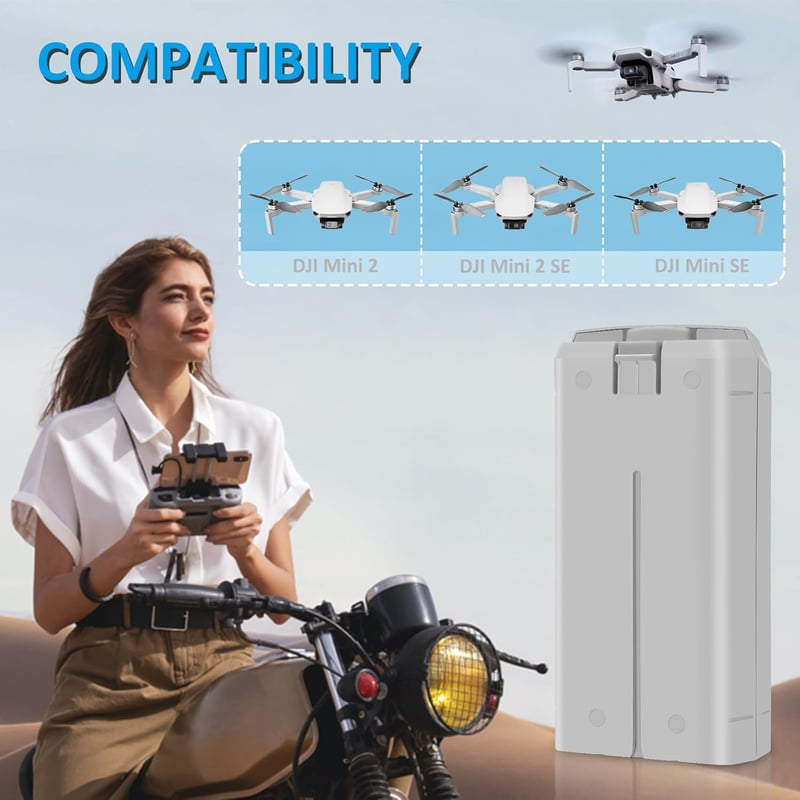 Fantasyo DJI Mini 2 SE Intelligens Akkumulátor 2400mAh 2db + LED Töltő Szett