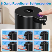 Fantictas Automatikus Szappanadagoló Kijelzővel, USB Töltős, 6 Fokozatú, 380 ml, Falra Szerelhető, Fürdőszobába és Konyhába, Fekete 3
