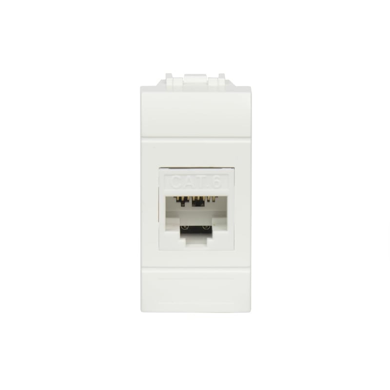 Fanton 23713-36 dátová zásuvka RJ45 UTP 180° CAT.6 na beznástrojovú montáž pre rámiky a držiaky Bticino Living Light