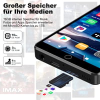 Fanvace MP3 player sa Spotify, Bluetooth i WLAN vezom, sa ekranom osetljivim na dodir od 4,02 inča 7