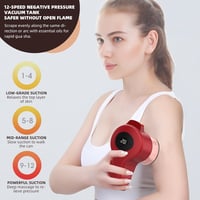 Fanximan Elektromos Köpölyöző Készülék Vörös Fény Terápiával - 2 Üzemmód, 6 Köpölyöző Fej, 12 Szívóerősség, Gua Sha Masszázs 4