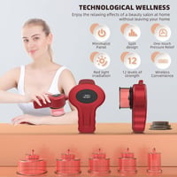 Fanximan Elektromos Köpölyöző Készülék Vörös Fény Terápiával - 2 Üzemmód, 6 Köpölyöző Fej, 12 Szívóerősség, Gua Sha Masszázs 2