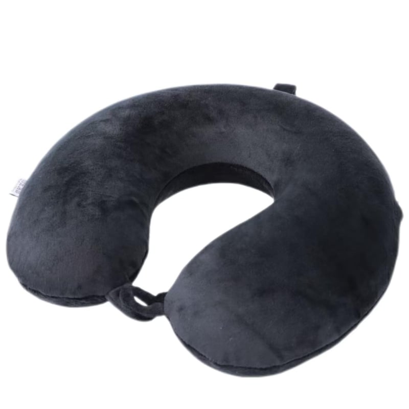 Far win Putni jastuk Memory Foam U-oblika Jastuk za vrat Avion Auto Ured Prijenosni Crni