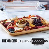 Tocător de bambus Farberware Build-a-Board cu capac transparent și compartimente, pentru mezeluri și gustări, 28 x 35,5 cm, negru 3