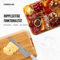 Tocător de bambus Farberware Build-a-Board cu capac transparent și compartimente, pentru mezeluri și gustări, 28 x 35,5 cm, negru 7