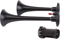 FARBIN 12V 150dB Autókürt Dupla Trombita Fekete Kompresszor Relé Kábellel 8