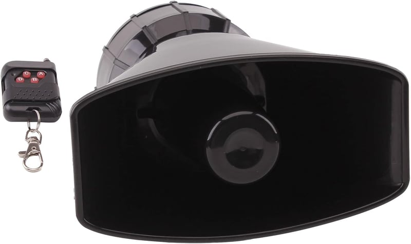 FARBIN 7 Hangú Rendőrségi Sziréna - 12V 100W Vezeték Nélküli Autó Hangszóró Távirányítóval - 120dB Vészjelző Kürt Univerzális Járművekhez
