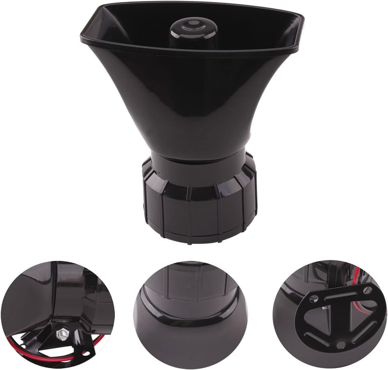 FARBIN 7 Hangú Rendőrségi Sziréna - 12V 100W Vezeték Nélküli Autó Hangszóró Távirányítóval - 120dB Vészjelző Kürt Univerzális Járművekhez