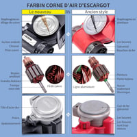 FARBIN Kompakt Autóduda 12V – 130dB Csiga Légkürt Relével és Kábelköteggel, Kapcsolóval, Autóhoz/Motorhoz/Teherautóhoz 3