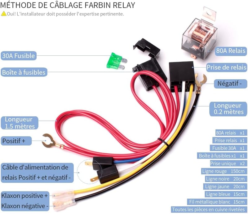 FARBIN 12V 150dB Autókürt Kompresszorral Kettős Trombita Légkürt