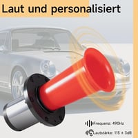 FARBIN retro vintage autókürt gombbal - fekete - 12V 4