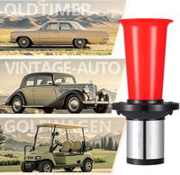 FARBIN retro vintage autókürt gombbal - fekete - 12V 6
