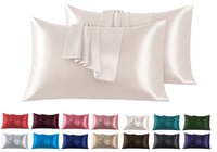 Față de pernă din satin FARFALLAROSSA 40x80 cm, 2 buc. – 100% satin, față de pernă super moale, bej 1