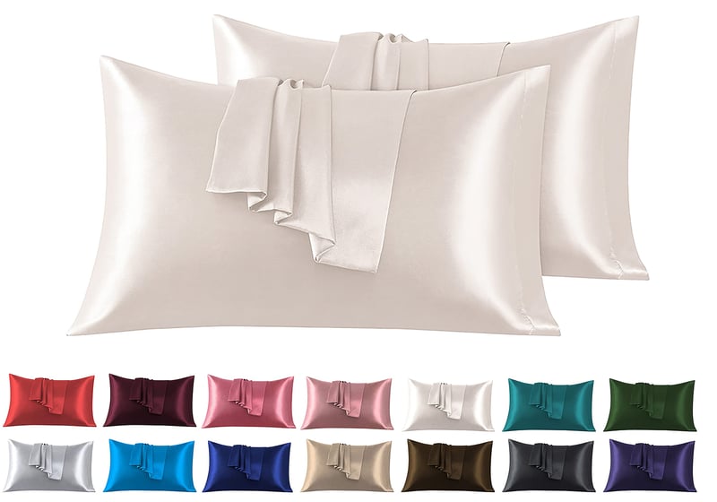 Față de pernă din satin FARFALLAROSSA 40x80 cm, 2 buc. – 100% satin, față de pernă super moale, bej