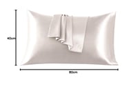 Față de pernă din satin FARFALLAROSSA 40x80 cm, 2 buc. – 100% satin, față de pernă super moale, bej 9