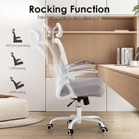 Ergonomická kancelárska stolička Farini s opierkou hlavy a podrúčkami, výškovo nastaviteľná kancelárska stolička na kolieskach, 150 kg, kaki 6