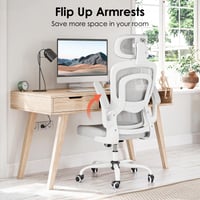 Scaun de birou ergonomic Farini cu roți, tetieră și cotiere rabatabile — o mică ruptură pe șezut (stare: vezi poza a 2-a) 11