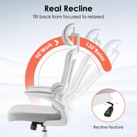 Scaun de birou ergonomic Farini cu roți, tetieră și cotiere rabatabile — o mică ruptură pe șezut (stare: vezi poza a 2-a) 9