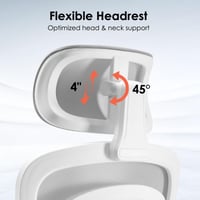 Scaun de birou ergonomic Farini cu roți, tetieră și cotiere rabatabile — o mică ruptură pe șezut (stare: vezi poza a 2-a) 10