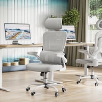 Scaun de birou ergonomic Farini cu roți, tetieră și cotiere rabatabile — o mică ruptură pe șezut (stare: vezi poza a 2-a) 6
